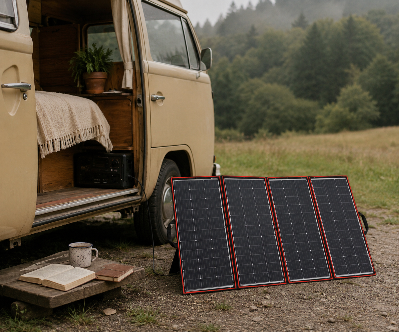 Kit solaire complet 300W panneau pliable Monocrystallin