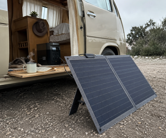 Panneau Solaire Pliable 100W Monocristallin – Camping & Van Life