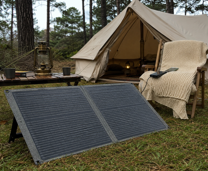 Panneau Solaire Pliable 100W Monocristallin – Camping & Van Life